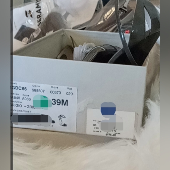 Giorgio Armani Women's Patent Leather Stiletto Wedges 9.5 Grey - Picture 6 of 6